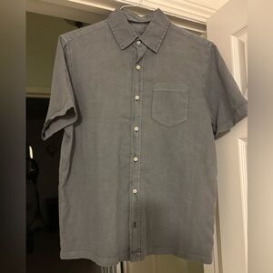 Men's Salt + Stone Linen Chambray Short Sleeve Button-Front Shirt like New